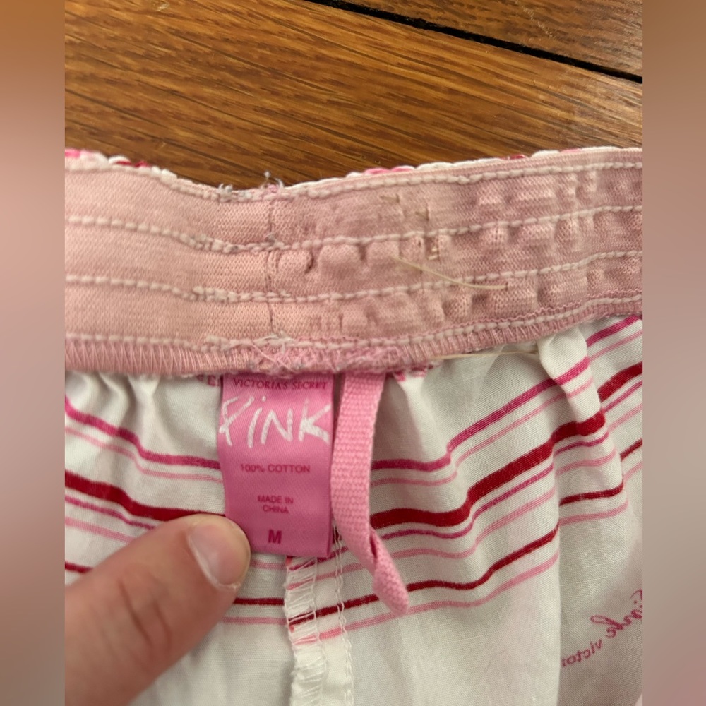 PINK Victoria’s Secret Vintage Pink Dog Icon Cotton Pajama Pants - Picture 4 of 5